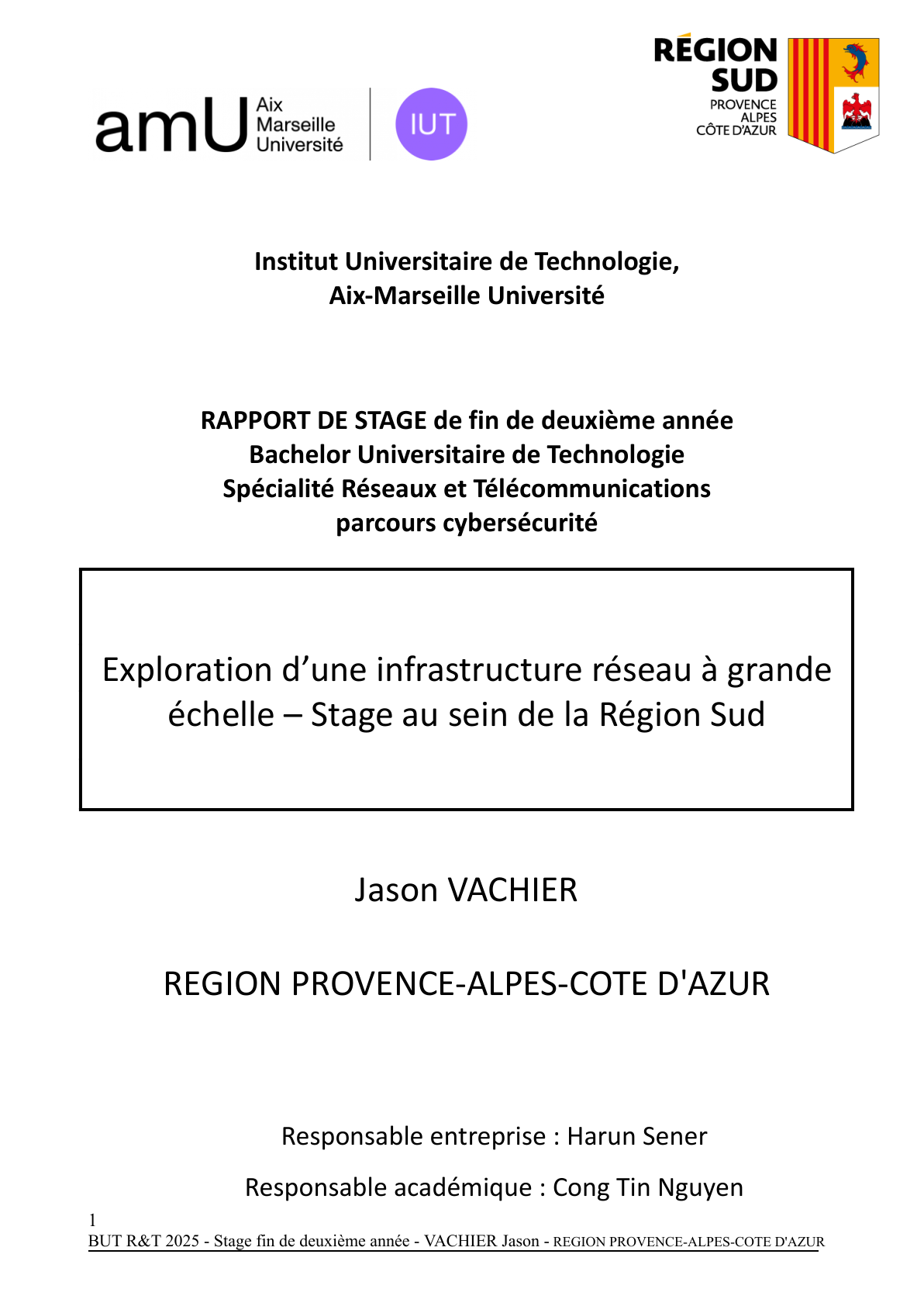 Page 1 - Rapport de Stage 1