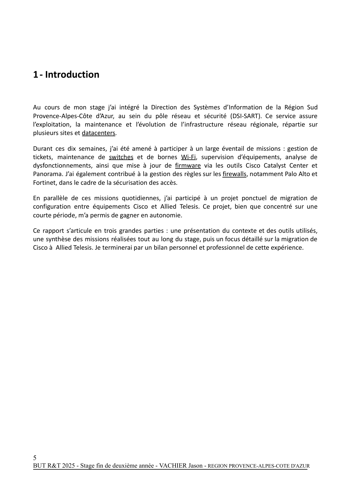 Page 5 - Rapport de Stage 1
